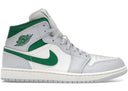 Jordan 1 Mid White Pure Platinum Pine Green - Unmatched Kicks - Sneakers