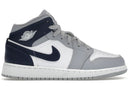 Jordan 1 Mid Wolf Grey Midnight Navy (Gs) - Unmatched Kicks - Sneakers