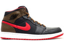 Jordan 1 Phat Black Red Olive - Unmatched Kicks - Sneakers