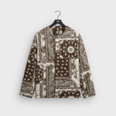 Kith Bandana Jacquard Long Sleeve Willis Shirt - Coffee - Unmatched Kicks-KITH