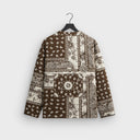 Kith Bandana Jacquard Long Sleeve Willis Shirt - Coffee - Unmatched Kicks-KITH