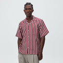 Kith Barre Stripe Thompson Camp Collar Shirt - Plum - Unmatched Kicks-KITH