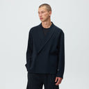 Kith Double Crepe Long Sleeve Thompson Crossover Shirt - Black - Unmatched Kicks-KITH
