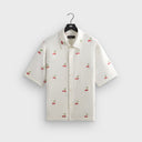 Kith Embroidered Cherry Oxford Cotton Harvey Shirt - Sandrift - Unmatched Kicks-KITH