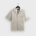 Kith Neon Slub Stripe Cropped Beckham Camp Collar Shirt - Sandrift - Unmatched Kicks-KITH