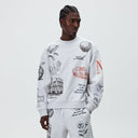 Kith New York To The World Nelson Crewneck - Light Heather Grey - Unmatched Kicks-KITH