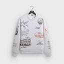 Kith New York To The World Nelson Crewneck - Light Heather Grey - Unmatched Kicks-KITH