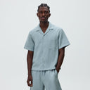Kith Soft Woven Cropped Beckham Camp Collar Shirt - Light Indigo - Unmatched Kicks-KITH