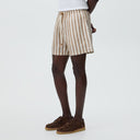 Kith Spun Silk Linen Stripe Kellen Short - Chai - Unmatched Kicks-KITH