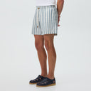 Kith Spun Silk Linen Stripe Kellen Short - Light Indigo - Unmatched Kicks-KITH