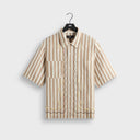 Kith Spun Silk Linen Stripe Paxton Buttondown - Chai - Unmatched Kicks-KITH