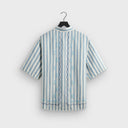 Kith Spun Silk Linen Stripe Paxton Buttondown - Light Indigo - Unmatched Kicks-KITH