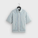 Kith Spun Silk Linen Stripe Paxton Buttondown - Light Indigo - Unmatched Kicks-KITH