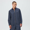 Kith Striped Poplin Long Sleeve Thompson Zip Front Shirt - Blend - Unmatched Kicks-KITH