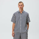 Kith Striped Thompson Camp Collar Shirt - Nocturnal - Unmatched Kicks-KITH