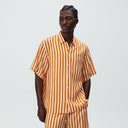Kith Striped Thompson Camp Collar Shirt - Tiger - Unmatched Kicks-KITH
