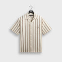 Kith Textured Stripe Thompson Camp Collar Shirt - Sandalwood - Unmatched Kicks-KITH