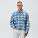 Kith Washed Indigo Plaid Henson Shirt - Light Indigo - Unmatched Kicks-KITH