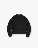 Knitted Bomber Jacket - Jet Black - Unmatched Kicks - REPRESENT