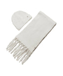Knitted Scarf/Beanie Gift Set Soft White - Unmatched Kicks - Accessories