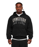 Layered Graphic Zip Up Hoodie oversized fit Black - Unmatched Kicks - GYMSHARK