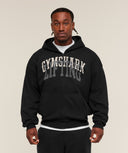 Layered Graphic Zip Up Hoodie oversized fit Black - Unmatched Kicks - GYMSHARK