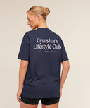 Lifestyle Club Graphic Short Sleeve T-Shirt Heavy Blue - Unmatched Kicks - GYMSHARK