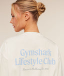 Lifestyle Club Graphic Short Sleeve T-Shirt Soft White - Unmatched Kicks - GYMSHARK