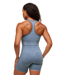 Lift Seamless Shelf Midi Tank Worn Blue/Peri Blue Marl - Unmatched Kicks - GYMSHARK