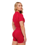 Lift Seamless Short Sleeve Top Carmine Red - Unmatched Kicks - GYMSHARK