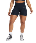 Lift Seamless Shorts Midnight Blue/Black Marl - Unmatched Kicks - GYMSHARK