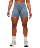 Lift Seamless Shorts Worn Blue/Peri Blue Marl - Unmatched Kicks - GYMSHARK