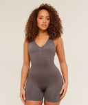 Lift Seamless Strappy All in One - Cool Brown - Unmatched Kicks - GYMSHARK
