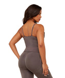 Lift Seamless Tank with Shelf Cool Brown - Unmatched Kicks - GYMSHARK
