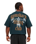 Lifting Club T-Shirt extreme oversized fit Deep Petrol Blue/Antique Gold - Unmatched Kicks - GYMSHARK