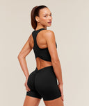 Lifting Dipped Crop Tank Black - Unmatched Kicks-GYMSHARK