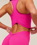 Lifting Dipped Crop Tank Super-Set Pink - Unmatched Kicks-GYMSHARK