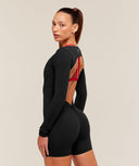 Lifting Dipped Waistband All-In-One Black - Unmatched Kicks-GYMSHARK