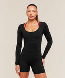 Lifting Dipped Waistband All-In-One Black - Unmatched Kicks-GYMSHARK