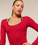 Lifting Dipped Waistband All-In-One Carmine Red - Unmatched Kicks-GYMSHARK