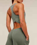 Lifting Dipped Waistband Pants regular Unit Green - Unmatched Kicks-GYMSHARK