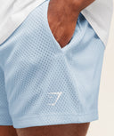 Lifting Mesh 5" Shorts regular Chilled Blue - Unmatched Kicks - GYMSHARK