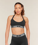 Light Support Halter Neck Logo Sports Bra light support Black - Unmatched Kicks - GYMSHARK