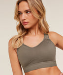 Lightweight High Support Sports Bra Camo Brown - Unmatched Kicks - Womens>Apparel>Sports Bras>v_neck