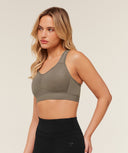 Lightweight High Support Sports Bra Camo Brown - Unmatched Kicks - Womens>Apparel>Sports Bras>v_neck