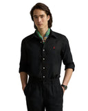 Lightweight Linen Shirt – All Fits Polo Black - Unmatched Kicks - ralph lauren