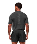 Lightweight Seamless T-Shirt regular fit Black/Silhouette Grey - Unmatched Kicks - GYMSHARK