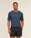 Lightweight Seamless T-Shirt regular fit Heavy Blue/Marl - Unmatched Kicks - GYMSHARK