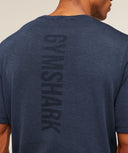 Lightweight Seamless T-Shirt regular fit Heavy Blue/Marl - Unmatched Kicks - GYMSHARK