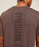 Lightweight Seamless T-Shirt regular fit Soft Brown/Marl - Unmatched Kicks - GYMSHARK